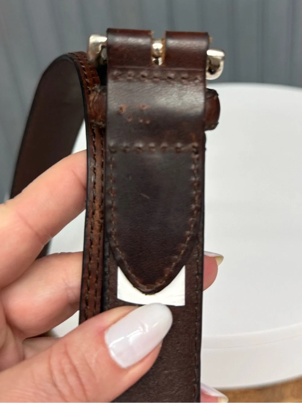 Vintage Genuine Leather Black & Brown Casual Belt Men’s Size 44 Soft Leather